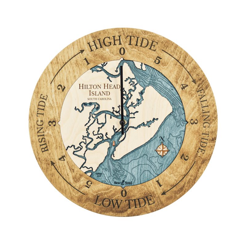 Hilton Head Island Tide Clock Sea and Soul Charts