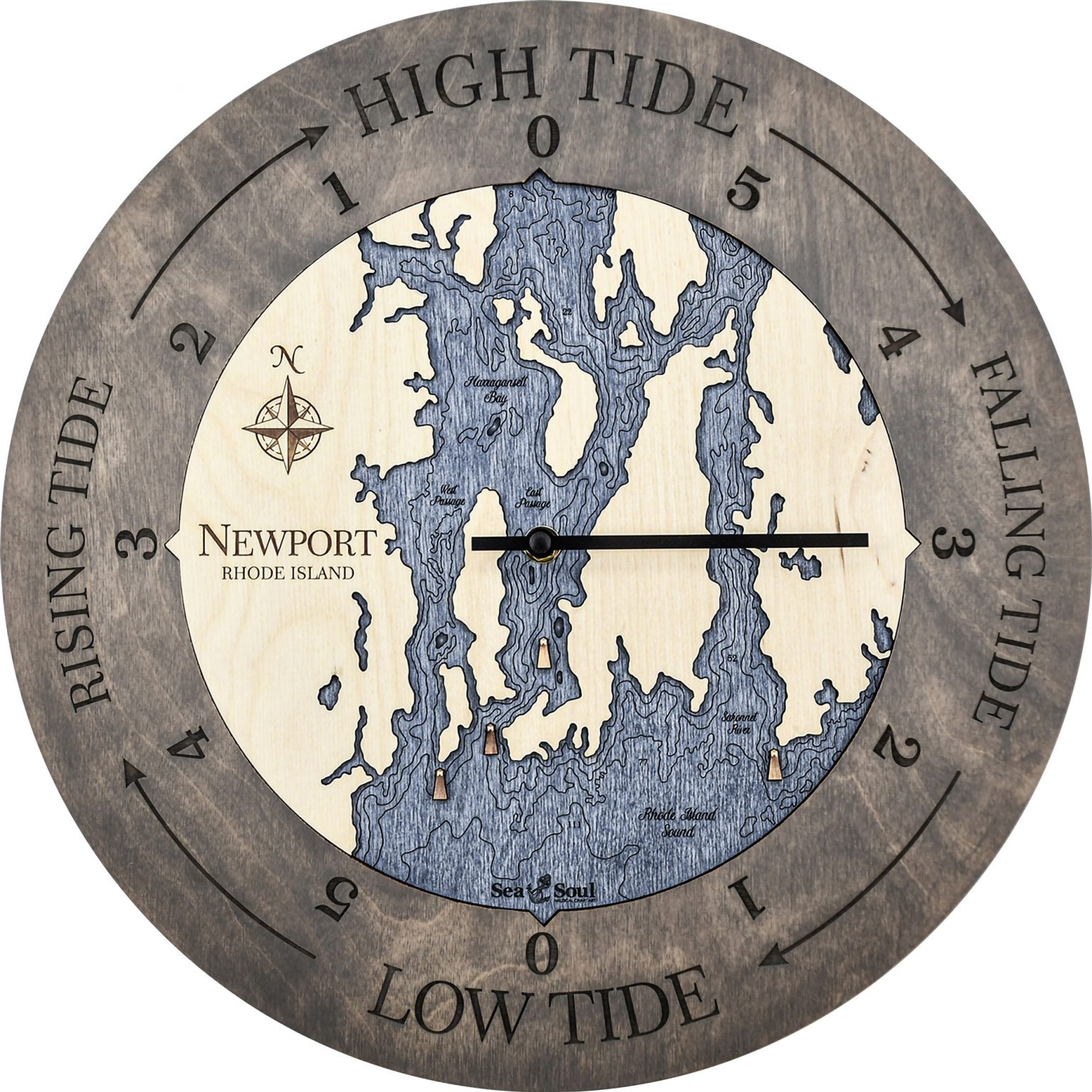 Newport Rhode Island Tide Clock Sea and Soul Charts