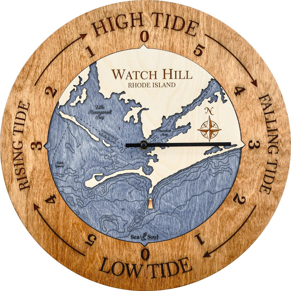 Watch Hill Tide Clock Americana Accent with Deep Blue Water Product Shot