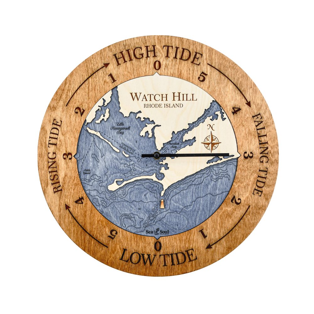 Watch Hill Tide Clock Americana Accent with Deep Blue Water