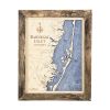 Barnegat Inlet Wall Art Rustic Pine Accent with Deep Blue Water
