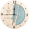 Boynton Beach Nautical Wall Clock Birch Accent with Blue Green Water Product Shot