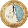 Crescent Beach Tide Clock Honey Accent with Blue Green Water Product Shot