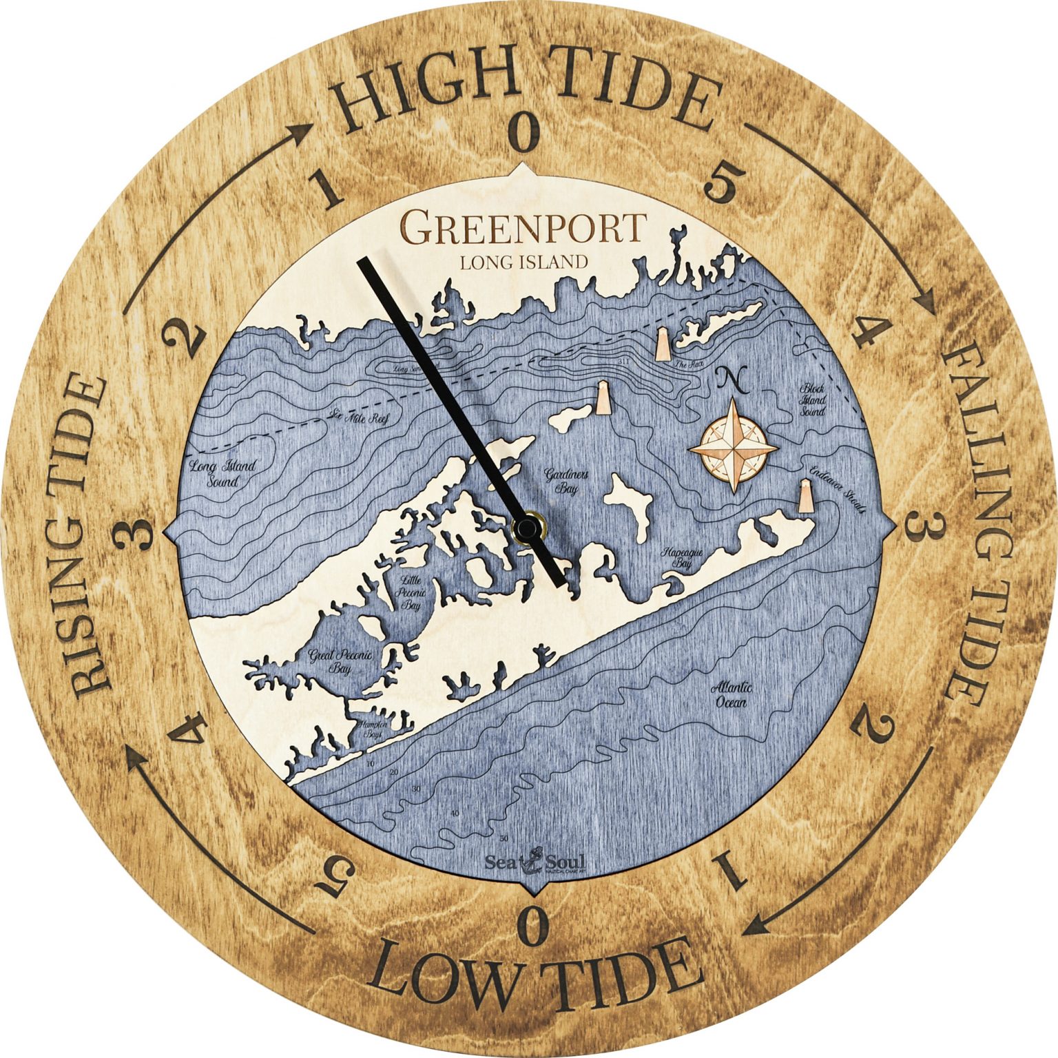 Greenport Long Island Tide Clock Sea and Soul Charts