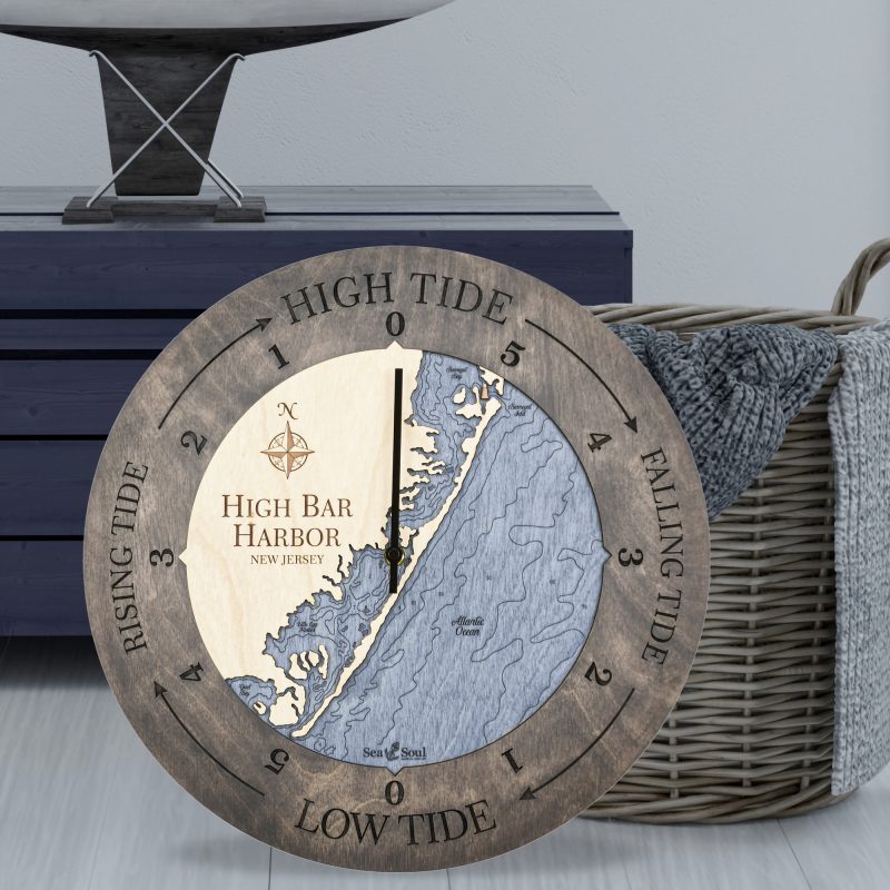 Bar Harbor Tide Clock 24" Sea and Soul Charts