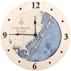 Long Beach Nautical Wall Clock Birch Accent with Deep Blue Water Product Shot