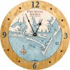 Pine Knoll Shores Nautical Wall Clock Honey Accent with Blue Green Water Product Shot