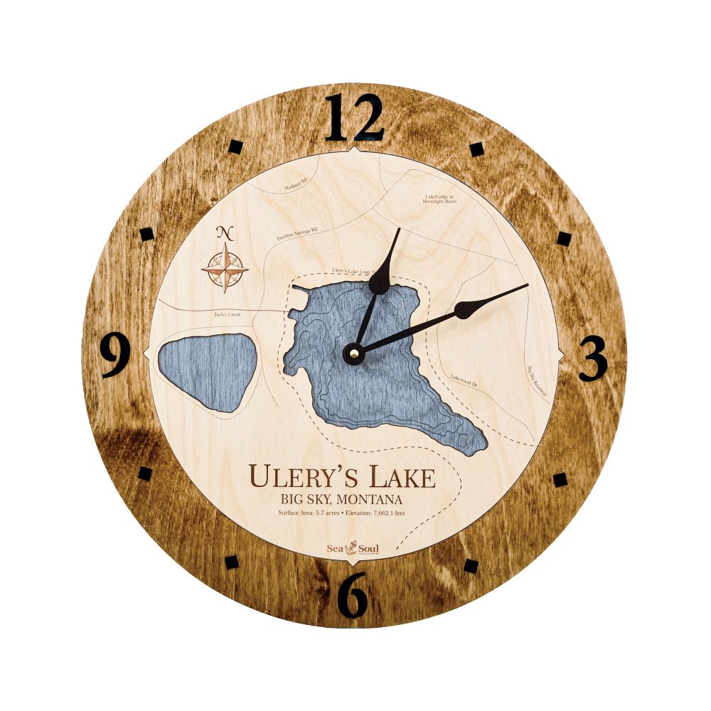 Ulery's Lake Nautical Clock Americana Accent with Deep Blue Water