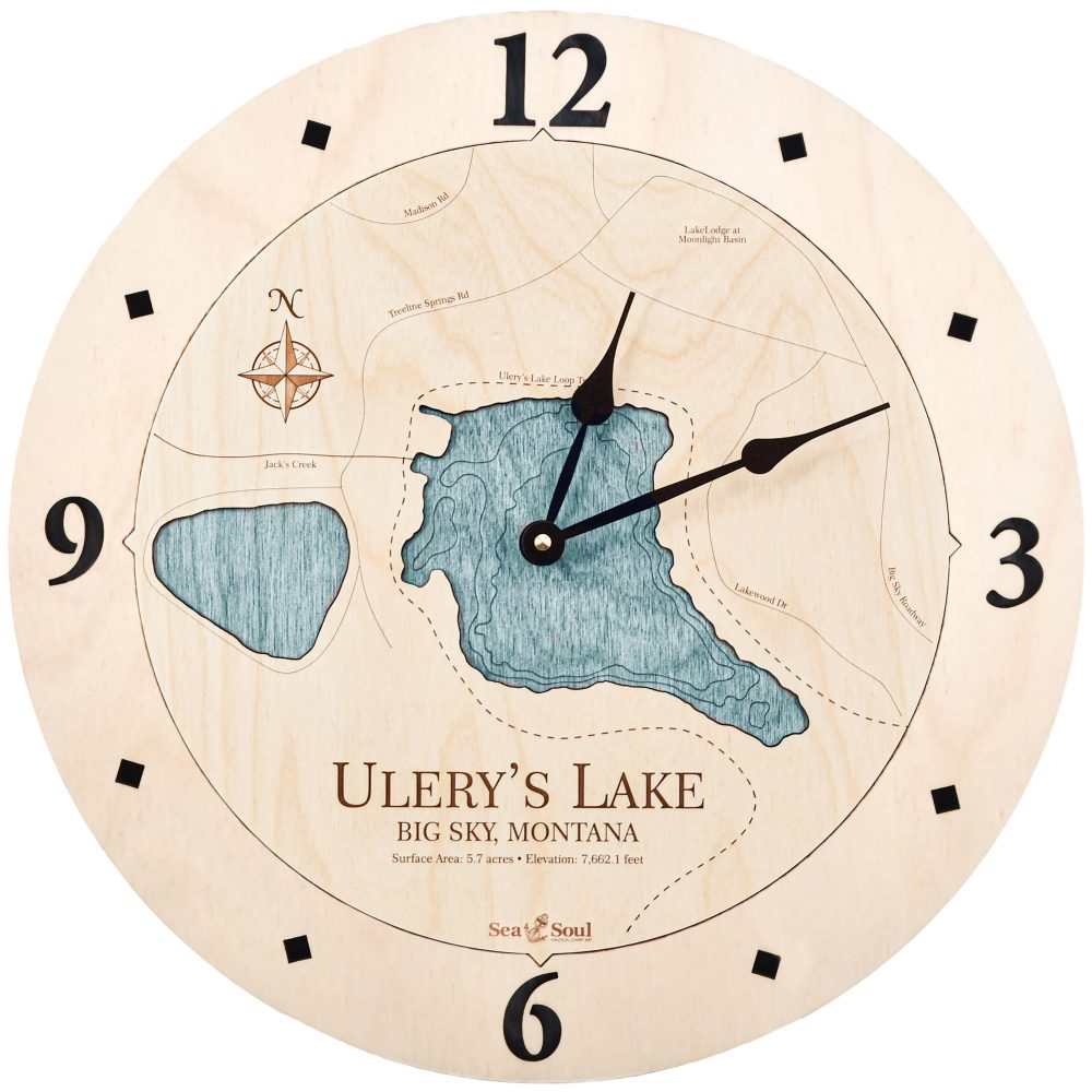 Ulery's Lake Nautical Clock Americana Accent with Blue Green Water Product Shot