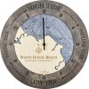 White Horse Beach Tide Clock Driftwood Accent with Deep Blue Water Product Shot
