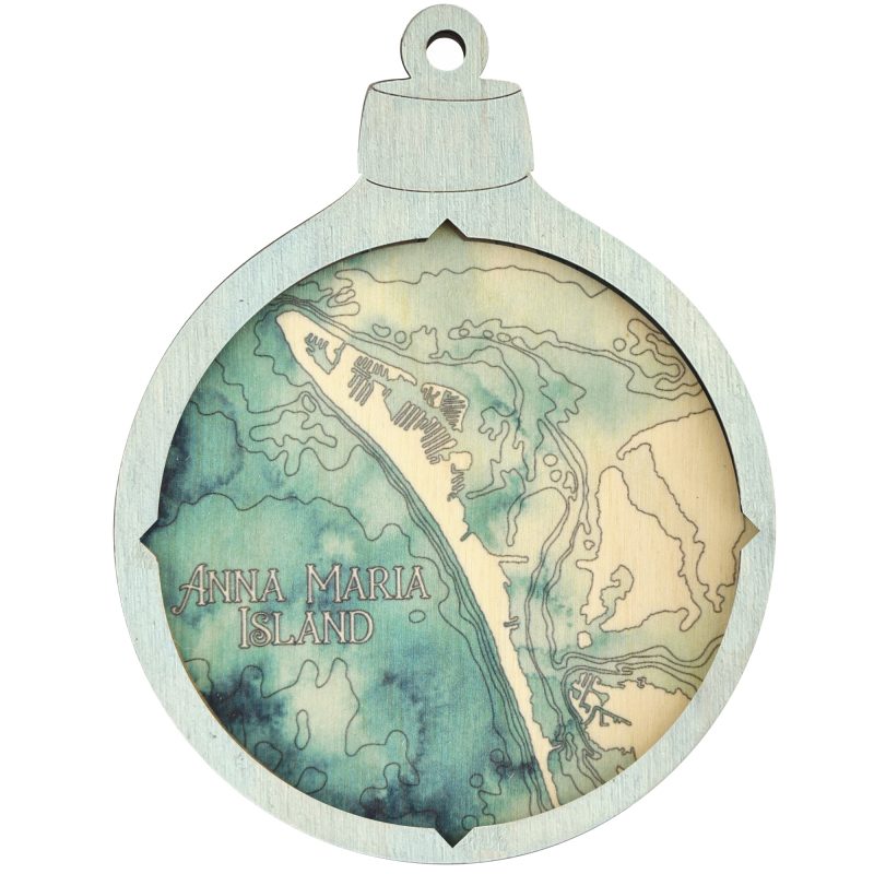 Anna Maria Island Christmas Ornament Sea and Soul Charts