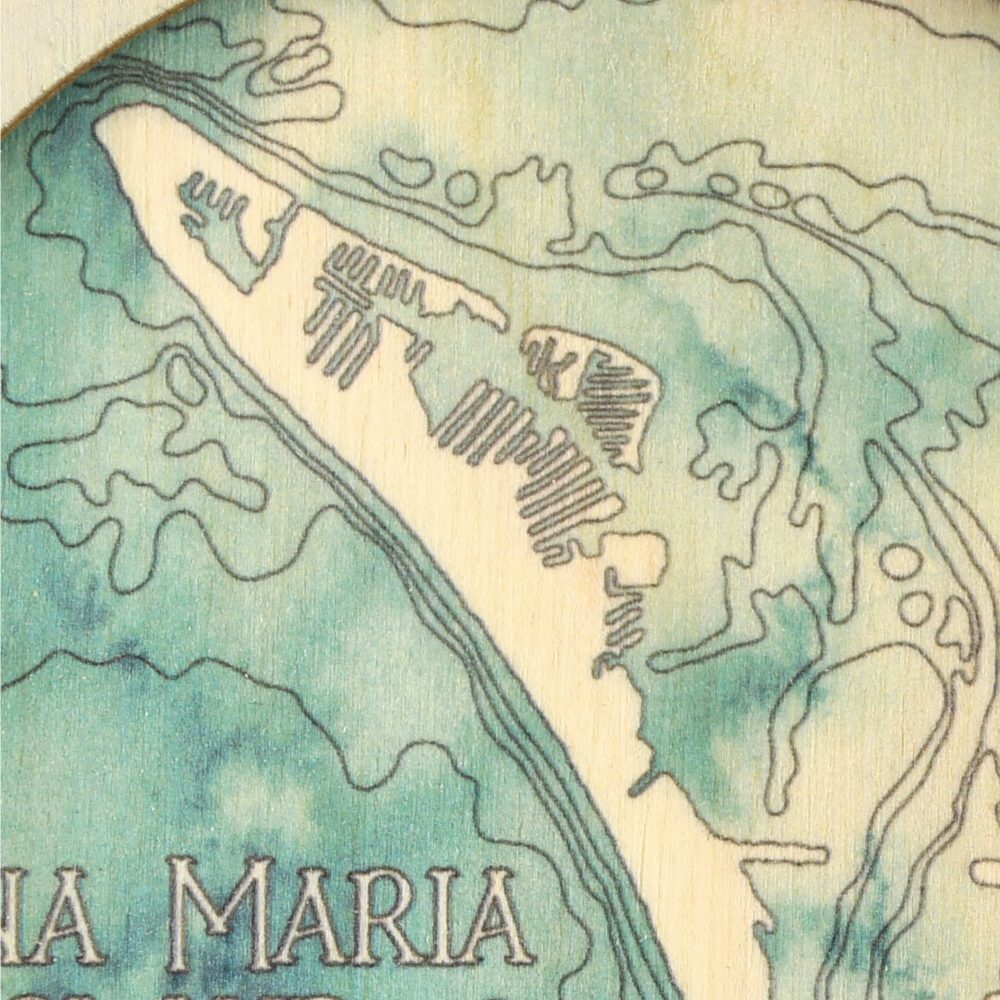 anna maria island christmas ornament blue green water detail