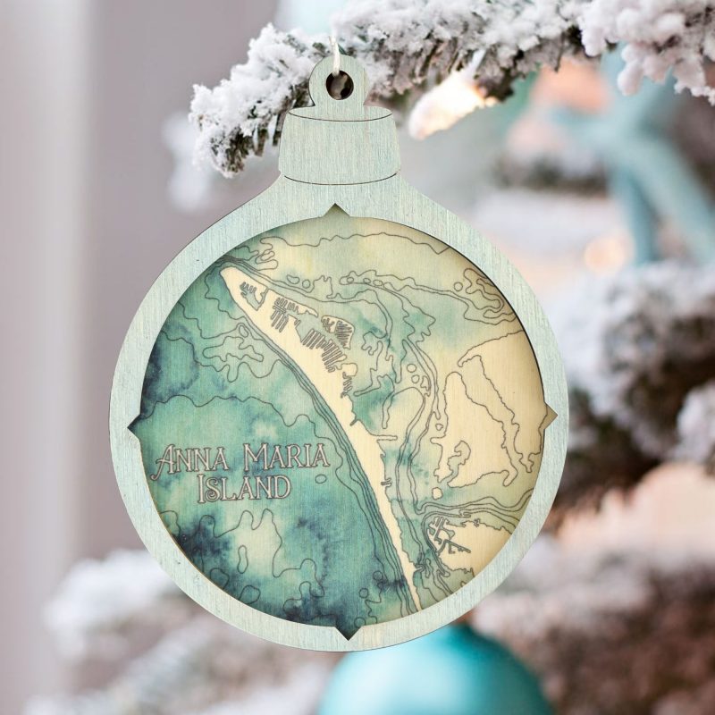 Anna Maria Island Christmas Ornament Sea and Soul Charts