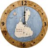 Block Island Nautical Clock Americana Accent with Deep Blue Water Product Shot