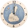 Block Island Nautical Clock Birch Accent with Deep Blue Water Product Shot