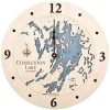 Charleston Lake Nautical Clock Birch Accent with Deep Blue Water Product Shot