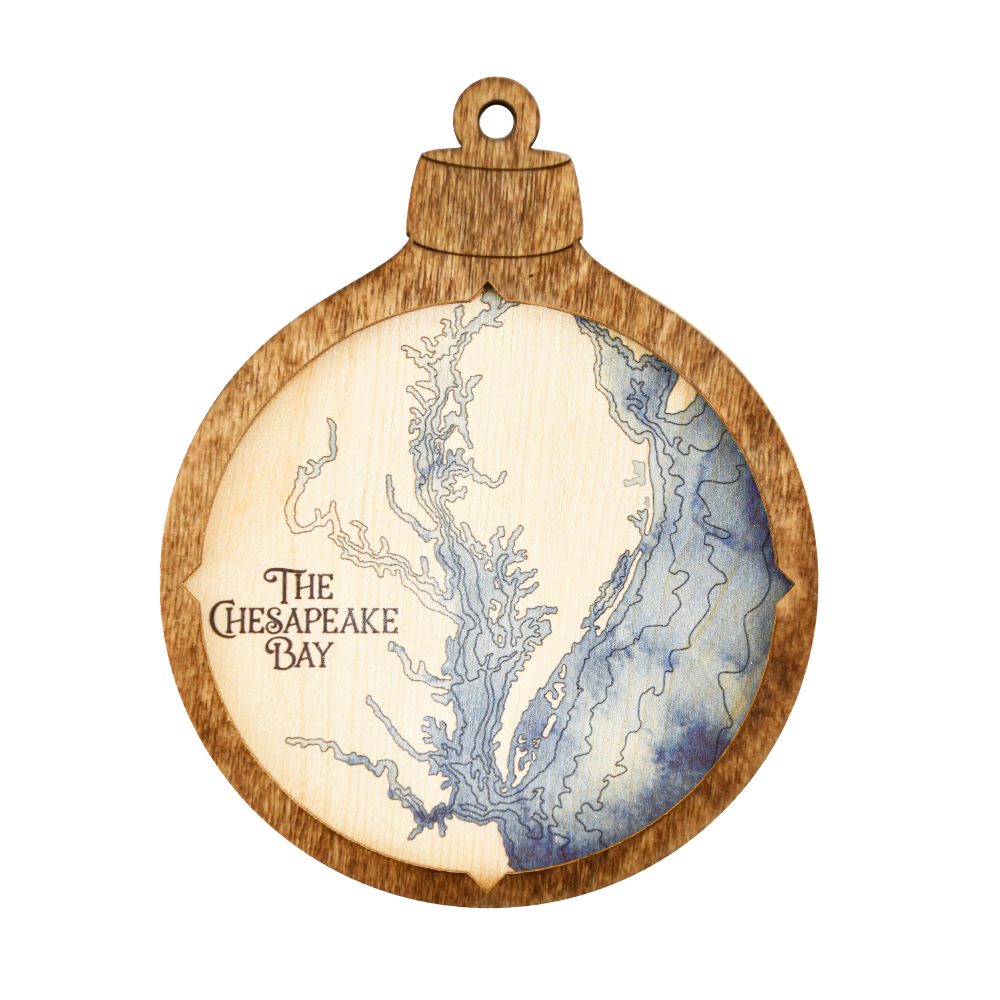 Chesapeake Bay Christmas Ornament Americana Accent with Deep Blue Water