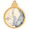 Chesapeake Bay Christmas Ornament Honey Accent with Deep Blue Water Product Shot