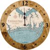 Emerald Isle Nautical Clock Americana Accent with Blue Green Water Product Shot