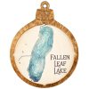 Fallen Leaf Lake Christmas Ornament Americana Accent with Blue Green Water Product Shot