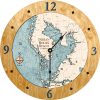 Indian Rocks Beach Nautical Clock Honey Accent with Blue Green Water Product Shot