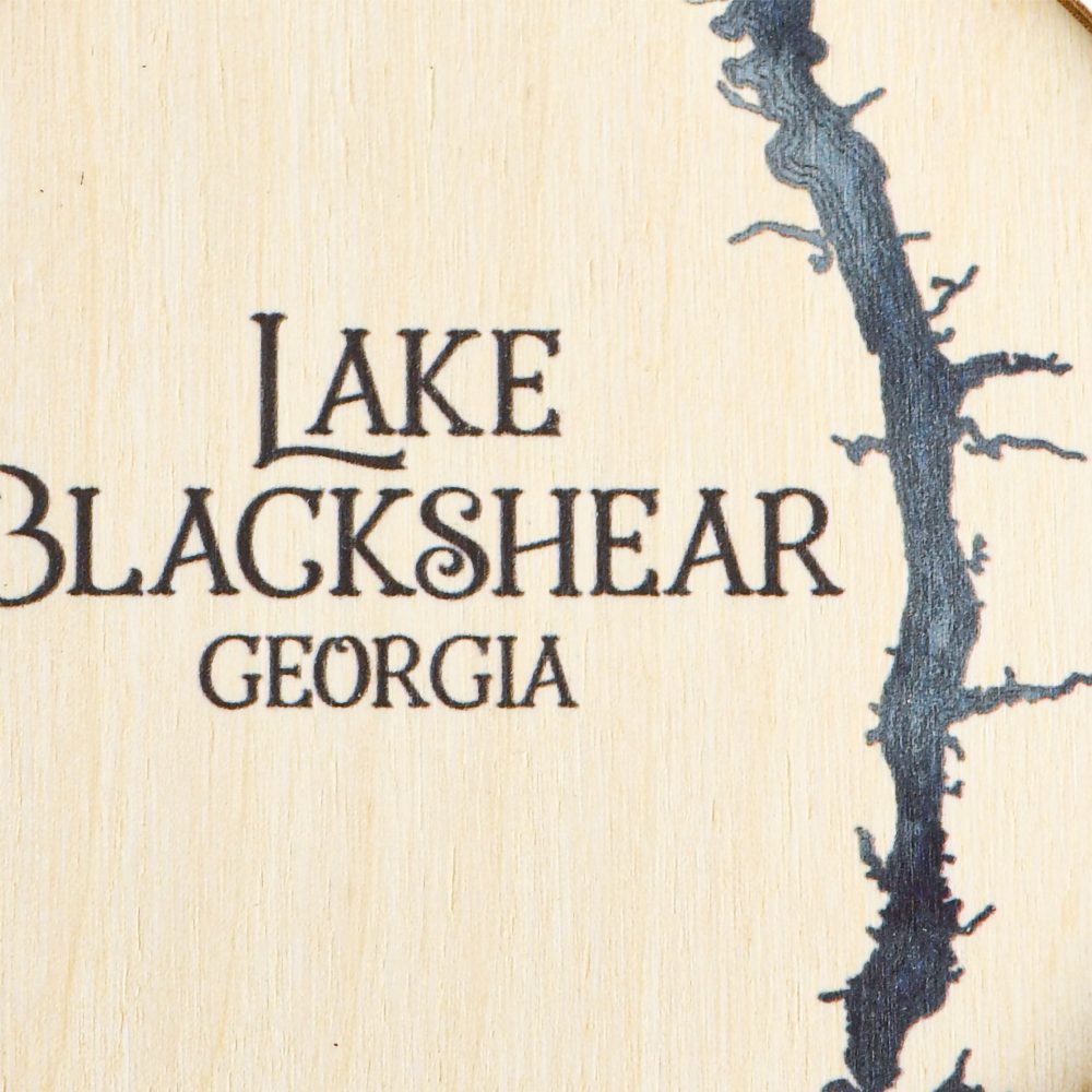 Lake Blackshear Christmas Ornament Americana Accent with Deep Blue Water Detail Shot 1