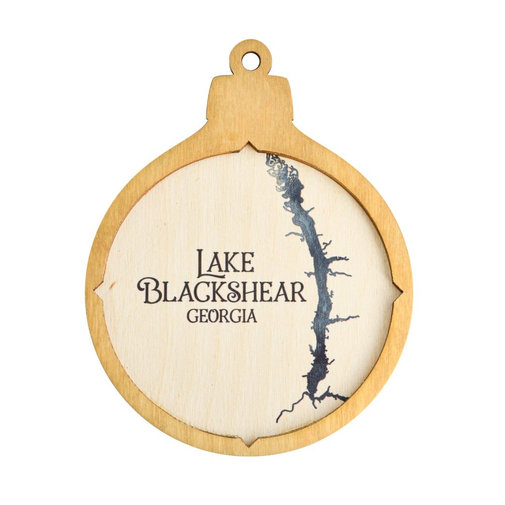 Lake Blackshear Christmas Ornament Honey Accent with Deep Blue Water