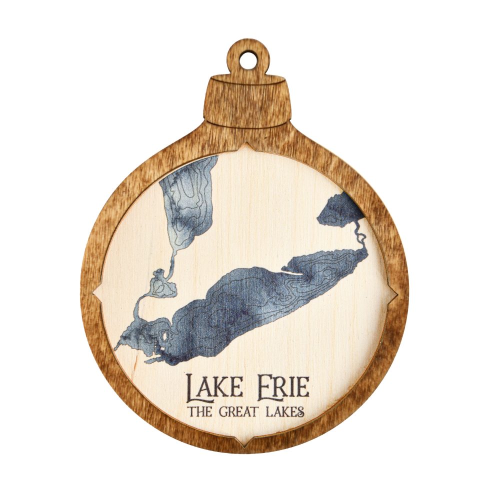 Lake Erie Christmas Ornament Americana Accent with Deep Blue Water