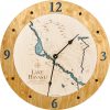 Lake Havasu Nautical Clock Honey Accent with Blue Green Water Product Shot