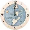 Put in Bay Nautical Clock Birch Accent with Deep Blue Water Product Shot