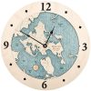 Shelter Island Nautical Clock Birch Accent with Blue Green Water Product Shot