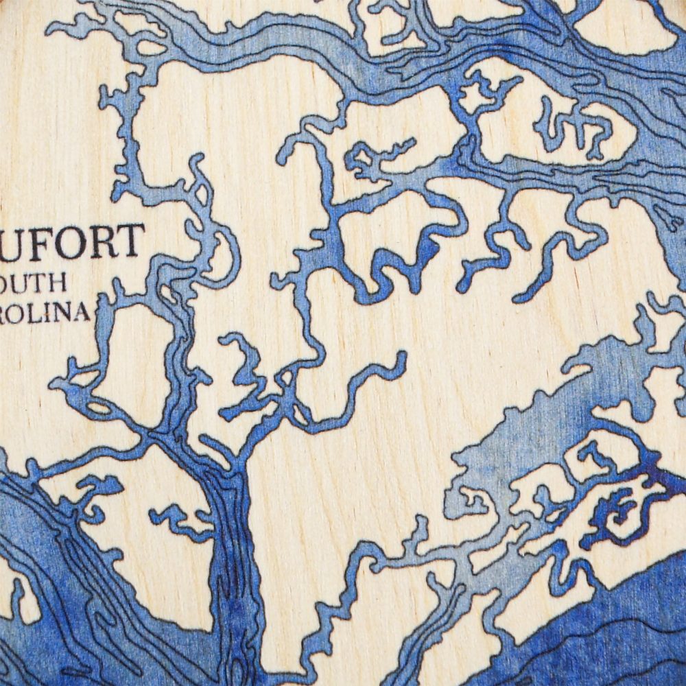 Beaufort Christmas Ornament Americana Accent with Deep Blue Water Detail Shot 1