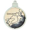 Charleston Christmas Ornament Bleach Blue Accent with Deep Blue Water Product Shot