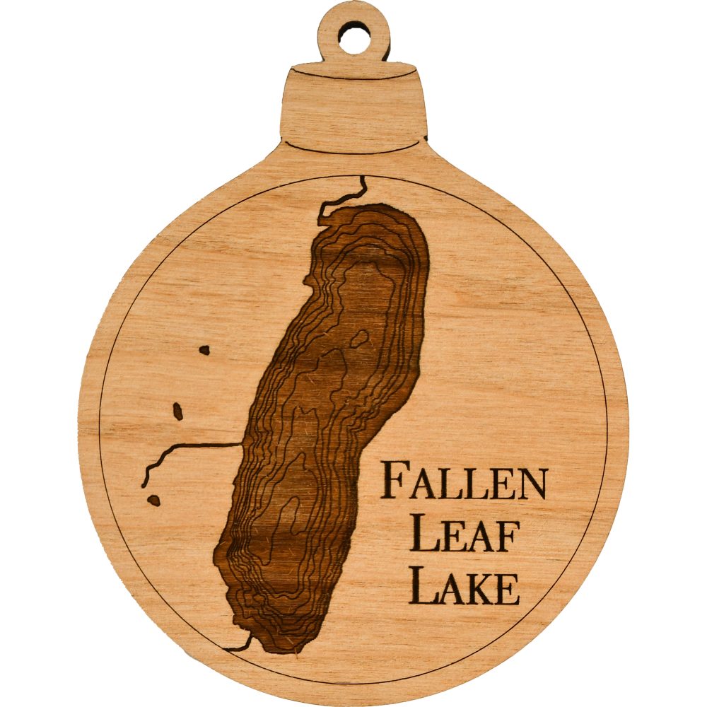 Fallen Leaf Lake Engraved Ornament