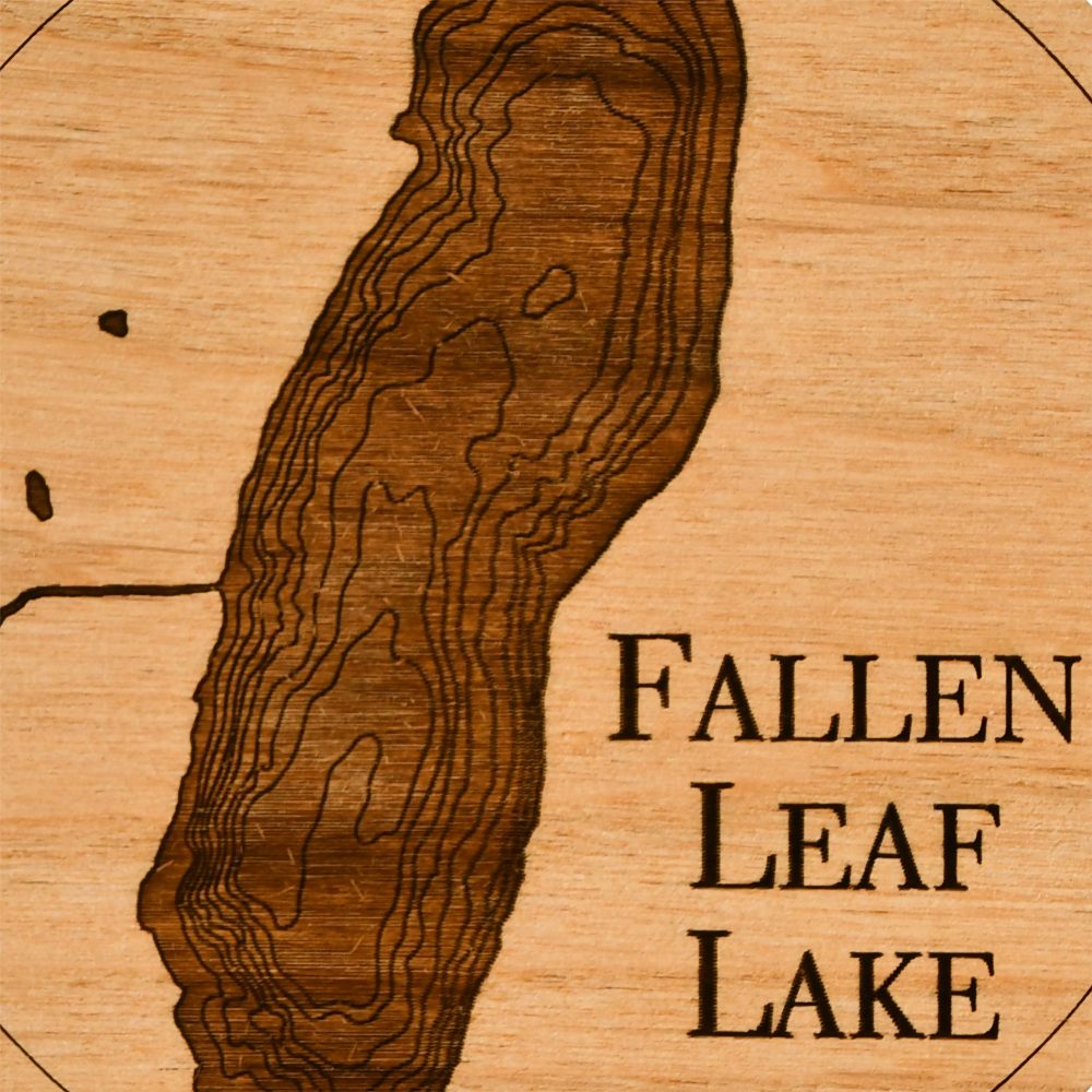 Fallen Leaf Lake Engraved Ornament Detail Shot