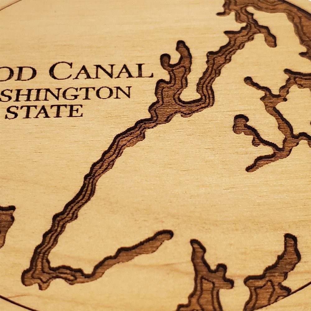 Hood Canal Engraved Nautical Ornament Detail Shot