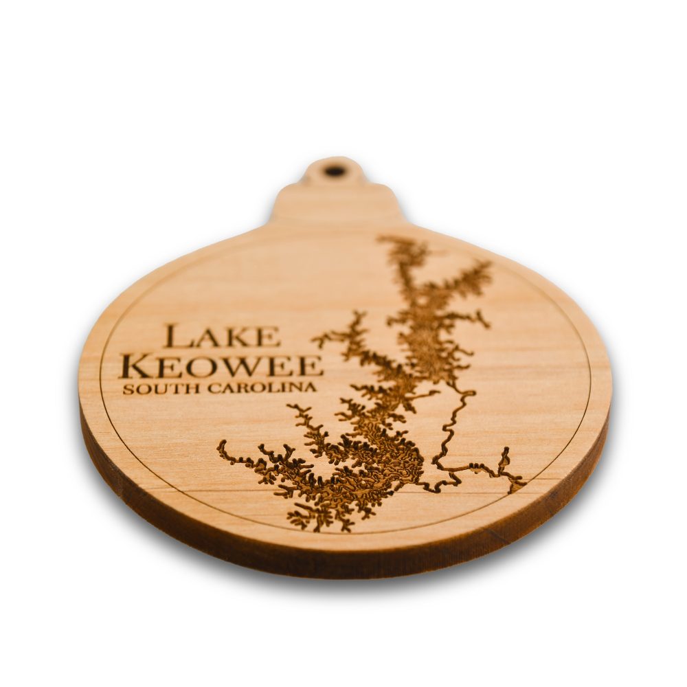 Lake Keowee Engraved Nautical Ornament Angle