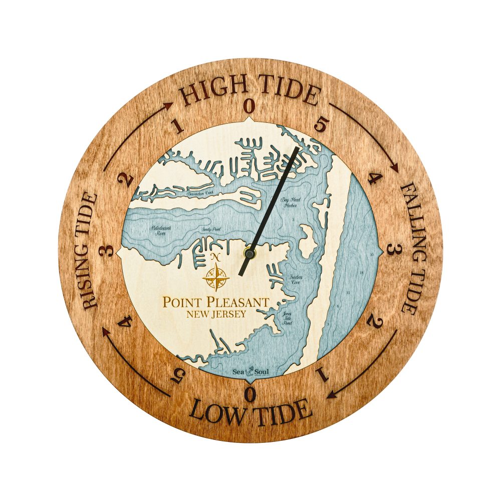 Point Pleasant Tide Clock Americana Accent with Blue Green Water