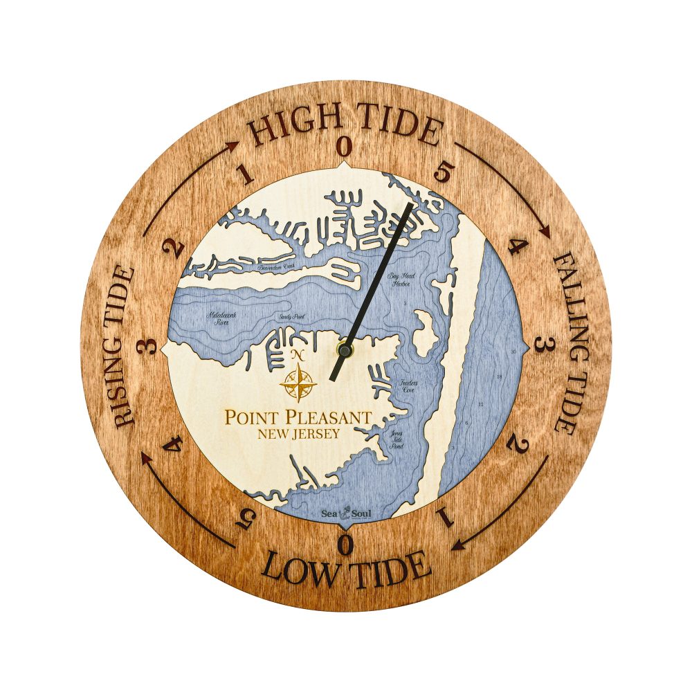Point Pleasant Tide Clock Americana Accent with Deep Blue Water
