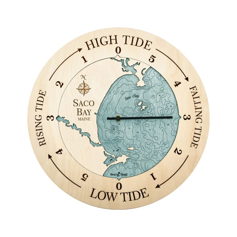 Saco Bay Tide Clock Sea and Soul Charts