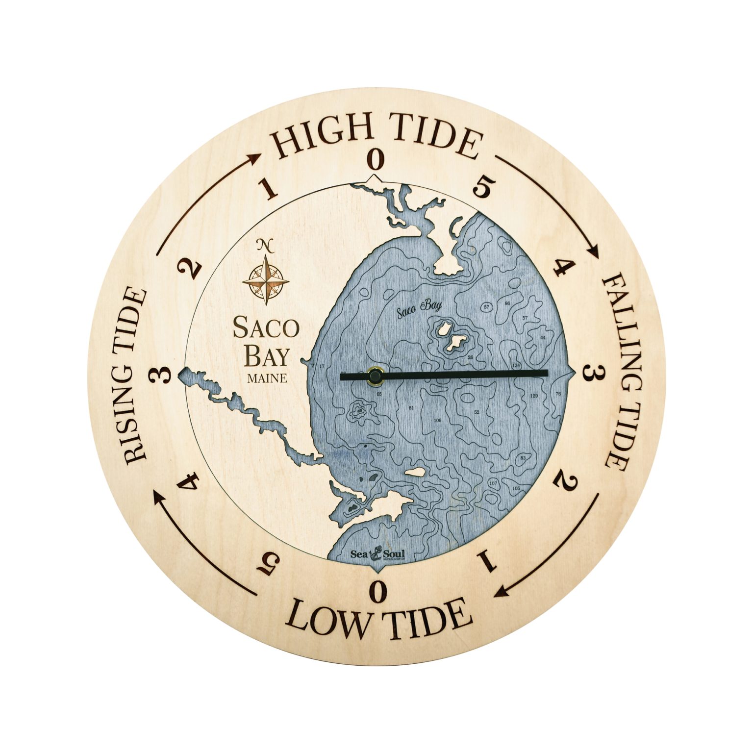 Saco Bay Tide Clock Sea and Soul Charts