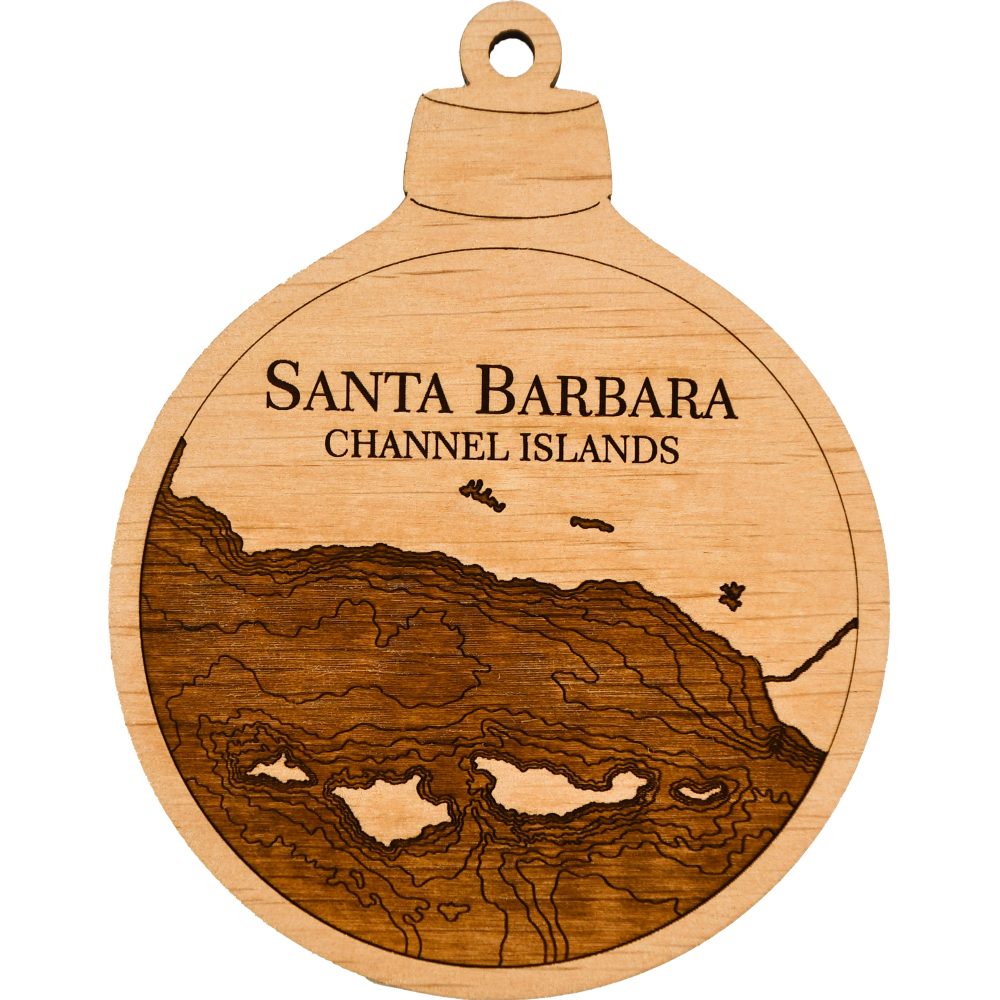 Santa Barbara Engraved Ornament