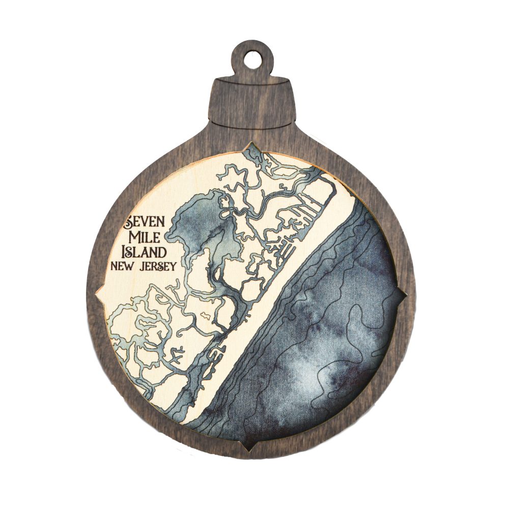 Seven Mile Island Driftwood Accent with Deep Blue Water