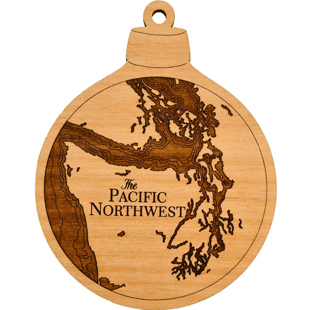 Pacific Northwest Engraved Nautical Ornament
