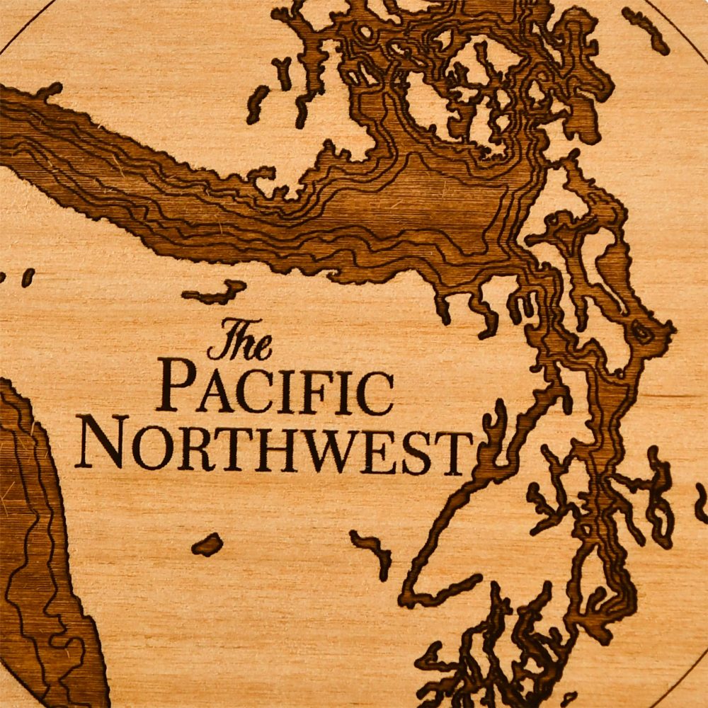 Pacific Northwest Engraved Nautical Ornament Detail Shot