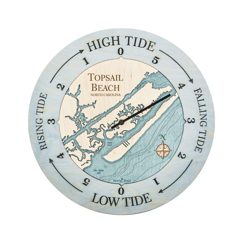 Topsail Beach Tide Clock Sea and Soul Charts