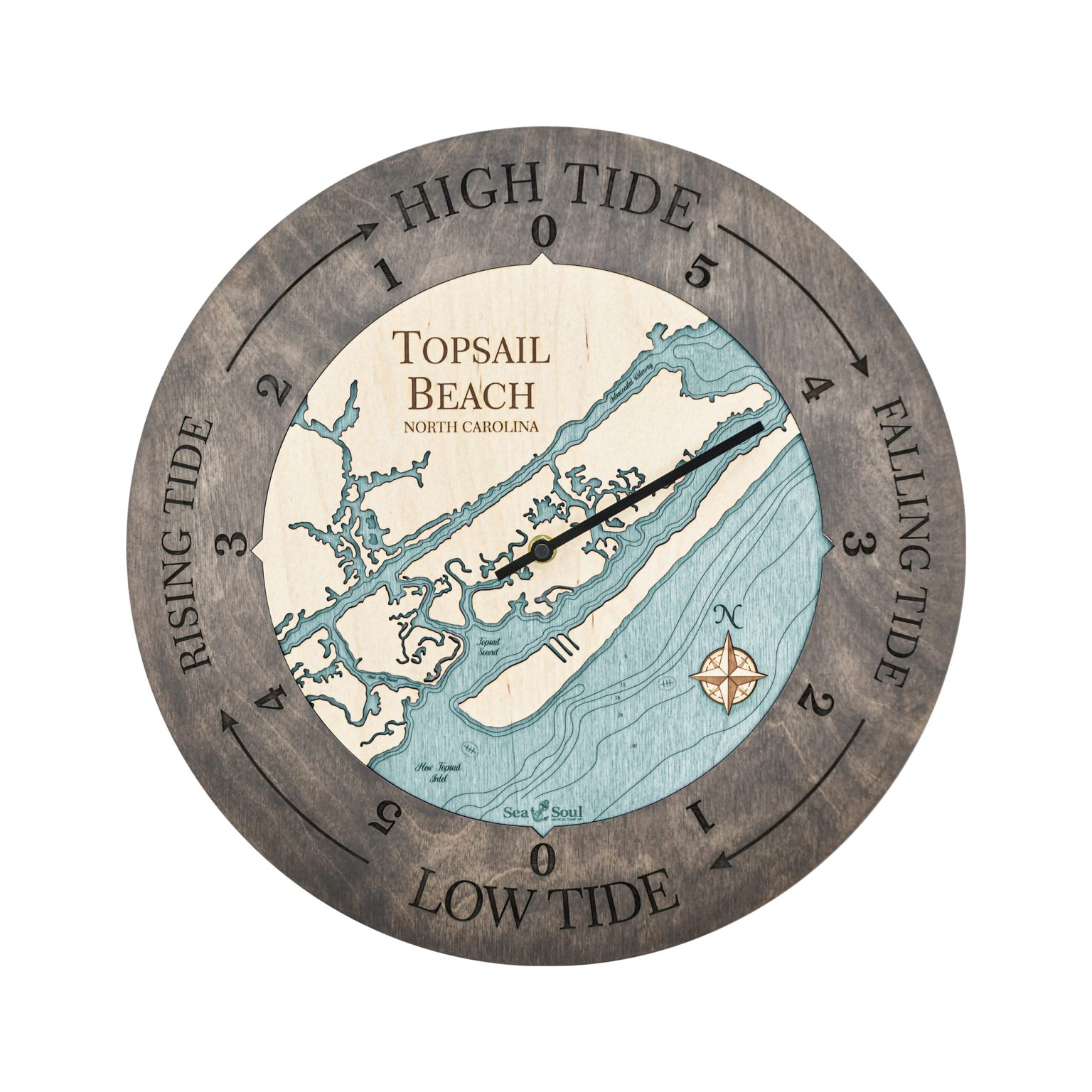 Topsail Beach Tide Clock Sea and Soul Charts