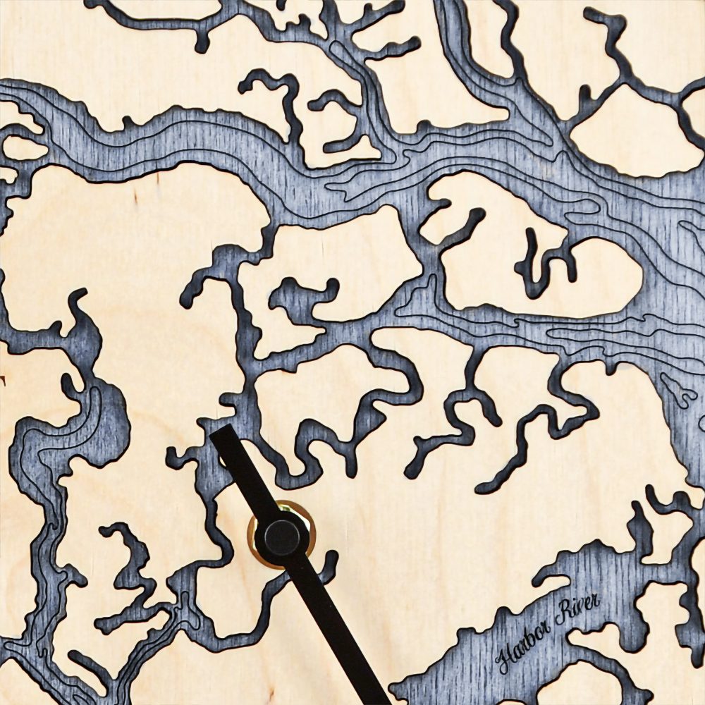 Beaufort South Carolina Tide Clock - Detail Deep Blue Water