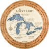 Great Lakes Custom Cribbage Board shown in Americana Accent with Deep Blue Water