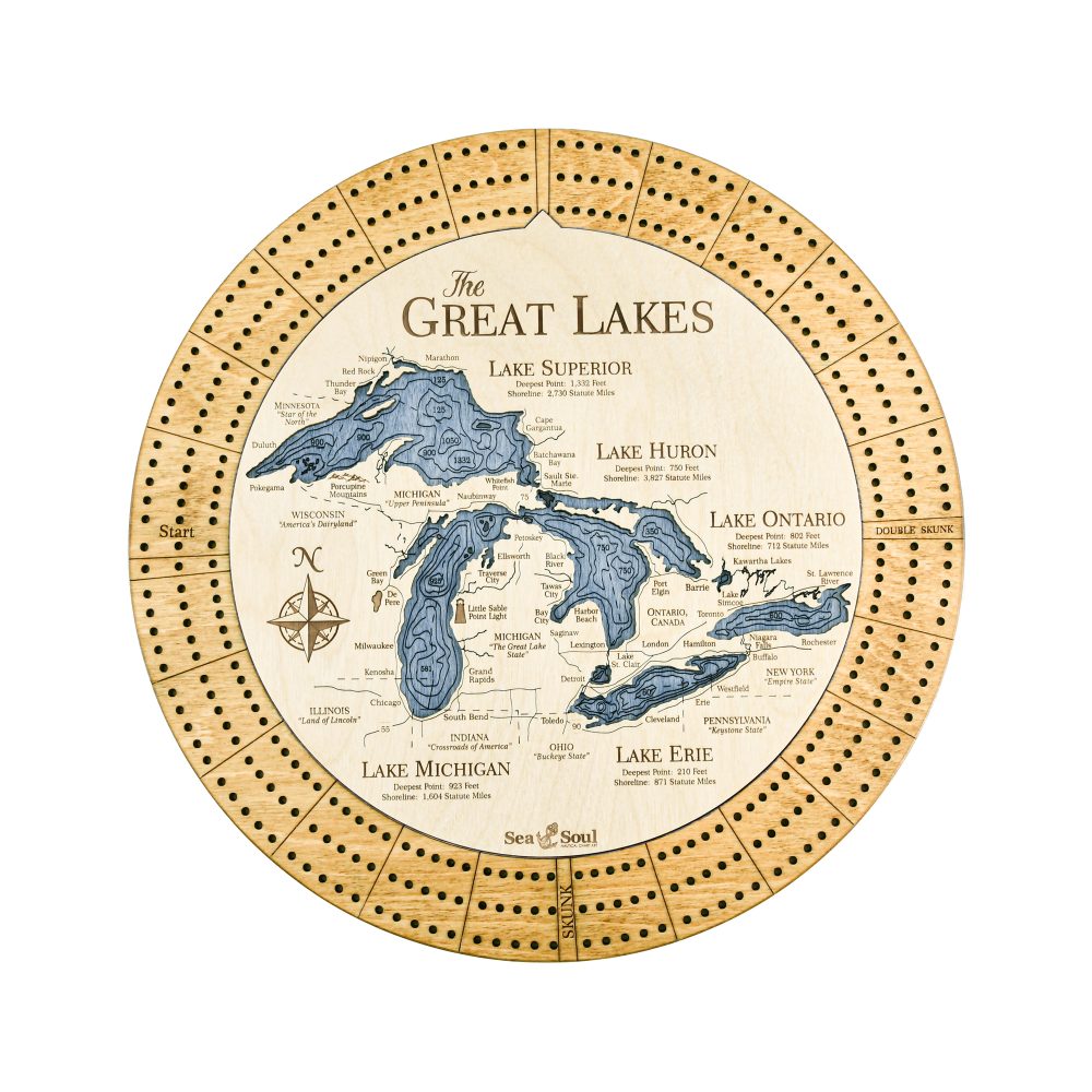 Great Lakes Custom Cribbage Board